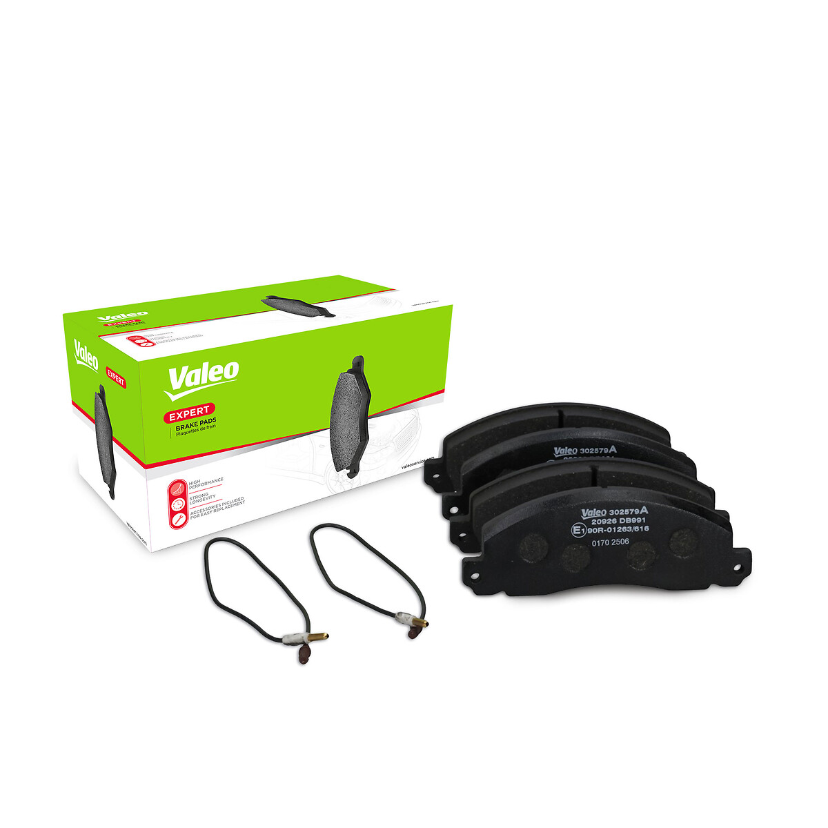Jeu de 4 plaquettes de frein VALEO ref. 302579A